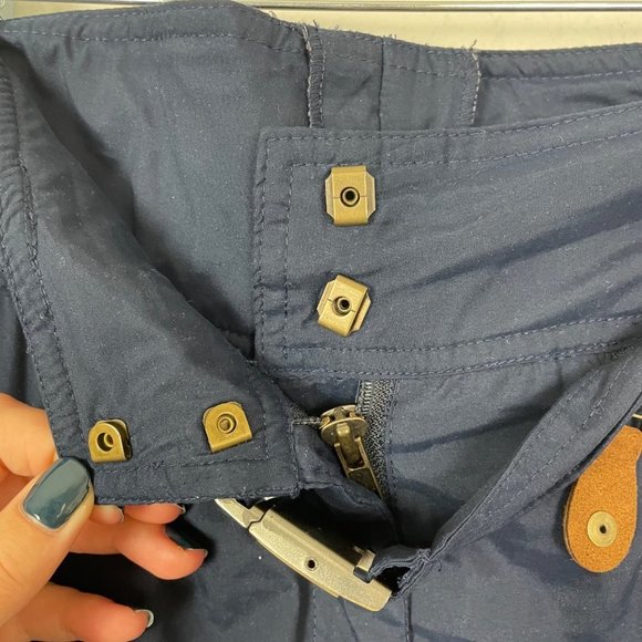 VTG Woman's Sz 8 Navy Blue Belted Stiletto Style Stirrup Snow Pants - Picture 4 of 7